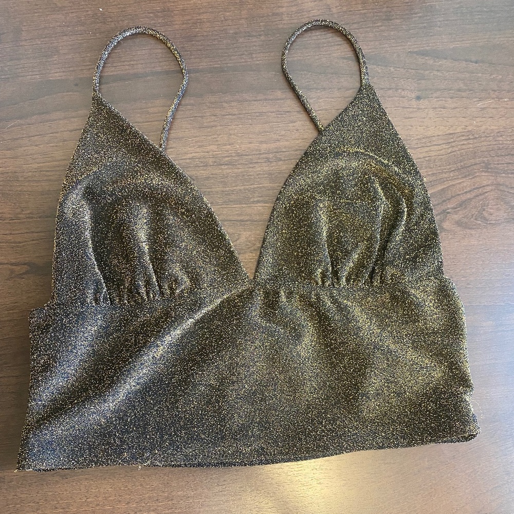 UO Gold Glitter Top
